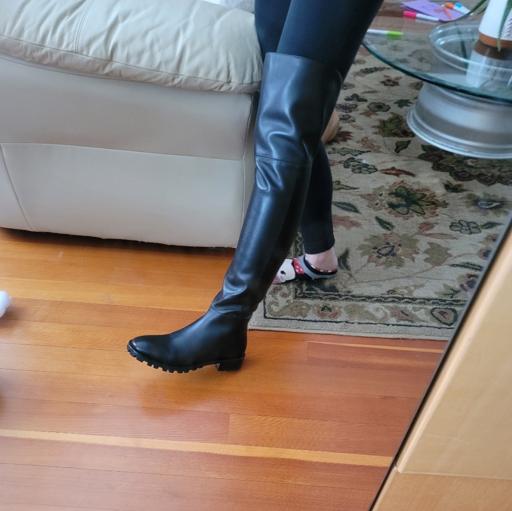 💫HOST PICK💫 Stuart Weitzman Amber Boot Black Nappa Leather 6.5 - Picture 10 of 10